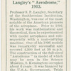 Langley's "Aerodrome," 1903.