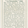 Santos-Dumont's "La Demoiselle," 1908.