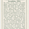 Vickers-Vimy Rolls Royce Aeroplane. 1919.