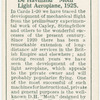 De Havilland "Moth" Light aeroplane, 1925.