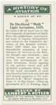 De Havilland "Moth" Light aeroplane, 1925.