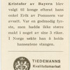 Kristoffer av Bayern, 1442-1448.