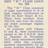 Met "H" Class loco.