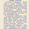 1936 experimental tube stock.