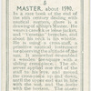 Master, about 1580.
