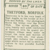 Thetford, Norfolk.