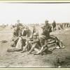 Soldiers sharing a drink at Camp Black, Long Island, New York
