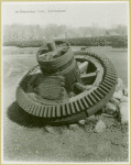 Pit gear and inboard end of water wheel shaft from the Tide Mill, Huntington, L.I.