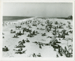 View of beach from Central Mall, looking west