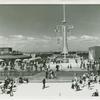 Jones Beach - Central Mall - looking north from beach - lifegaurd tower