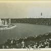 Jones Beach Stadium, where entertainment is provided in an attractive water setting