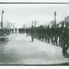 Scenes at Camp Townsend, marching to mess hall