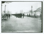 Scenes at Camp Townsend, marching to mess hall