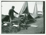 Camp Townsend, Peekskill, N.Y. [man shining shoes]