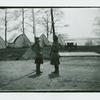 Two soldiers holding rifles facing each other, Camp Black, Long Island, New York