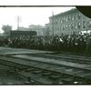 Train coming into the station at Camp Black, Long Island, New York
