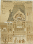 Detalnyi risunok srednei chasti Glavnago Fasada Russkago otdela vsemirnoi vystavki v Parizhe 1878 g.