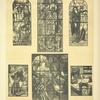 1, Lourdes (Couturier, collaborateur) ; 2, Couronnement de la Vierge (André Rinuy) ; 3, Guérison de Marie Lemarchand (Couturier, collaborateur) ; 4, Saint-François-d' Assise (Lecoutey, collaborateur) ; 5, Nole me tangere (Hébert Stevens) ; 6, Nature morte (G. Gallet, collaborateur), au Pavillon du Vitrail (A. D.)