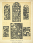 1, Lourdes (Couturier, collaborateur) ; 2, Couronnement de la Vierge (André Rinuy) ; 3, Guérison de Marie Lemarchand (Couturier, collaborateur) ; 4, Saint-François-d' Assise (Lecoutey, collaborateur) ; 5, Nole me tangere (Hébert Stevens) ; 6, Nature morte (G. Gallet, collaborateur), au Pavillon du Vitrail (A. D.)
