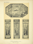 1, La tapisserie, au Pavillon de Limoges (A. D.) ; 2, L'Église ; 3, L'École ; 4, La Ferme (vitraux pour un bureau d'architecte) au Pavillon du Vitrail (A. D.)