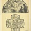 1, La Communion, étude pour un vitrail destiné à l'église Saint-Christophe de Javel, Paris ; 2, Mater dolorosa, à l'Oratoire du Pavillon des Arts appliqués aux métier (A. D.)