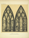 1, Adam et Ève chassés du paradis terrestre; 2, Le purgatoire (d'apres les carton), au Pavillon du Vitrail (A. D.), destiné à l'église du Transloy (Pas-de-Calais)