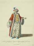 Habit of the grand seignior or emperor of the Turks in 1700. Le grand seignior.