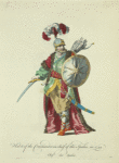 Habit of the commander in chief of the Spahis, in 1749. Chef des Spahis.