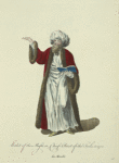 Habit of the mufti, or chief priest of the Turks, in 1749. Le moufti.