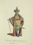 Habit of an ambassador from Siam in 1749. Ambassadeur de Siam.