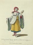 Habit of a young lady of Argentiera and island in the Archipelago in 1700. Fille de l'Argentiere Isle de l'Archipel.