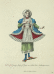 Habit of a young lady of Naxis an island in the Archipelago in 1700. Fille de l'Isle de Naxos.