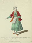 Habit of a young lady of St. John de Patmos, and island in the Archipelago in 1700. Fille de l'Isle de St. Jean de Patmos.