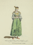 Habit of a Greek lady of Pera in Natolia, in 1568. Fille d'Grecque dans la Natolie.