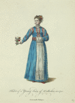 Habit of a young lady of Wallachia in 1700. Demoiselle Valaque.