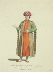Habit of a merchant of Arabia in 1568. Merchant Arabe.