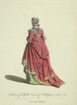 Habit of a noble virgin of Bologne in 1581. Demoiselle de Bologne.