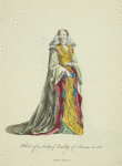 Habit of a lady of quality of Sienna in 1581. Dame de Sienne.