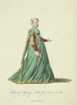 Habit of a young lady of France in 1581. Dame Françoise.