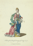 Habit of the Princess Dowager of Conty in 1700. La Princesse de Conty Douairiere.