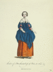 Habit of a merchant's wife of Paris in 1640. Merchade de Paris.