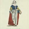 Habit of a merchants wife in Holland in 1640. Marchande Hollandois.
