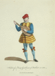 Habit of a young gentleman of Brabant in 1588. Jeune gentilhomme Brabançon.