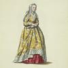 Habit of Lady Elizabeth queen to King Henry VII in 1490. Elizabeth femme du roi Henry VII.
