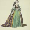 Habit of Jane Seymour queen to K[ing] Henry VIII in 1536. Jeanne Seymour femme du Roi Henry VIII.