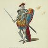 Military habit of King Edward VI in 1552. Habits militaires du Roi Edward VI.