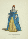Habit of Queen Mary in 1554. La reine Marie.