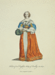 Habit of an English lady of quality in 1640. Dame Angloisede qualité.