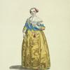 Habit of an English gentlewoman in 1640. Dame Angloise.