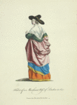 Habit of a merchant's wife of London in 1640. Femme d'un marchand de Londres.